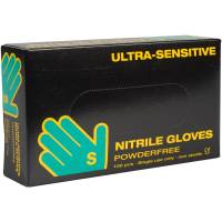 Boisen Safety Ultra Sensitive nitril engangshandske pudderfri Str .S sort