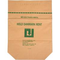 Papirs&aelig;k 2-lags 110 liter papir 70x100+25cm med PE-bel&aelig;gning brun