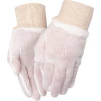 Tekstil handske str.10 bomuld/polyester med manchet interlock natur