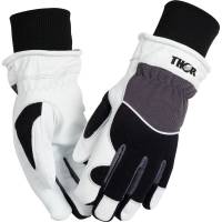 THOR Vinter Spandex RIB Gedeskindshandske Str. 12 hvid
