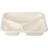 Menubakke 22,5x17,7x4,5cm cellulose 3-rums hvid