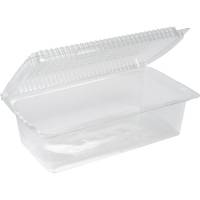 Plastbakke 23x13,2x7cm RPET med hængslet låg klar