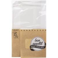 Snack bag 13x21,5cm papir/PET sidefalset med afriv brun