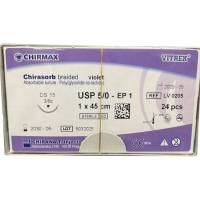 Chirasorb Sutur 45cm Polyglactin 910 USP 5/0, DS 15mm resorberbar violet steril engangs