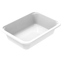 Plastbakke C 2187-1G 18,7x13,7x4,6cm 765ml CPET 1-rums hvid