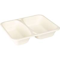 Menubakke 2-rums 22,5x17,7x4,5cm cellulose hvid