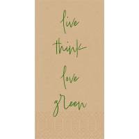 Love Green Middagsserviet 3-lags 1/8 fold 40x40cm natur nyfiber