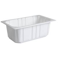 Plastbakke 26,5x16,2x10cm 2600ml PP 1-rums 1/4 GN hvid