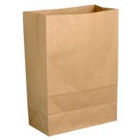 Klodsbundspose 9L 70g/m2 papir uden hank med sidefals brun