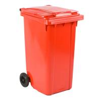 Affaldscontainer UV-resistent med 2 hjul 240 liter rød