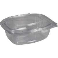 Cater-Line Salatbæger 15,5x13x5,5cm 500ml PET/RPET 80 % RPET + 20 % PET med hængslet låg rektangulær klar