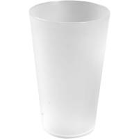 Gastro flergangsdrikkeglas PP 13,7cm Ø8,5cm 50 cl frosted hvid