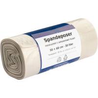 Spandepose 30 liter LDPE/genanvendt 50x60cm produceret i 100% genanvendt plast klar