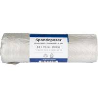 Spandepose 45 liter LDPE/genanvendt 65x70cm klar