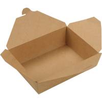 Takeaway boks 21,5x15,8x6,5cm 2250 ml kraft/PE brun