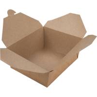 Takeaway boks 17x14x6,5cm 1420ml kraft/PE brun