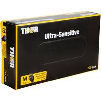 THOR Ultra Sensitive engangshandske M nitril pudderfri sort