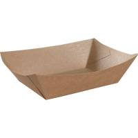 Pommes frite bakke 12x8x4,5cm kraft/PE brun