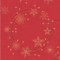 Dunisoft middagsserviet Star Shine 1/4 fold 40x40cm rød