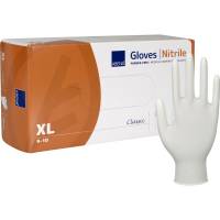 Unders&oslash;gelseshandske Classic XL nitril pudderfri hvid