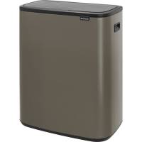 Brabantia Bo Touch Bin affaldsspand 2-rums 2x30 liter platinum stål 