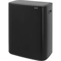 Brabantia Bo Touch Bin affaldsspand 2-rums 2x30 liter sort mat stål