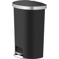 EKO Hana pedalspand plast/rustfrit stål 55 liter med hjul og soft close sort