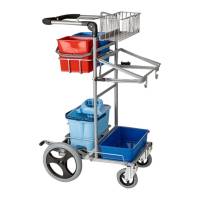 Tina Trolleys ERGO rengøringsvogn galvaniseret stål/pulverlakeret stål vicevært model 2