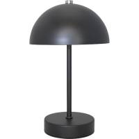 LED lampe Cozzy 25cm Ø15cm genopladelig med touch funktion sort metal