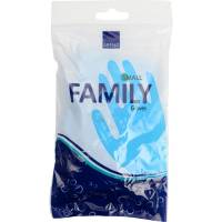 Family Vinylhandske str small m/velour inderside phatalatfri blå