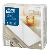 Tork Premium Linstyle middagsserviet 1/8 fold 39x39cm hvid