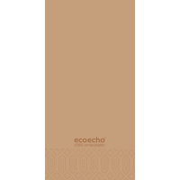 Duni Ecoecho middagsserviet Svanemærket 2-lags 1/8 fold 40x40cm brun