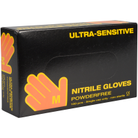 Boisen Safety Ultra Sensitive nitril engangshandske pudderfri M sort