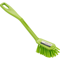 Opvaskebørste 23,5cm PP/nylon stive børstehår skrabekant grøn