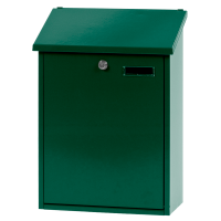 V-part vægmonteret postkasse large klar til vægmontering grøn