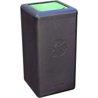 BrickBin affaldsspand af genbrugsplast 65 liter sort og grøn