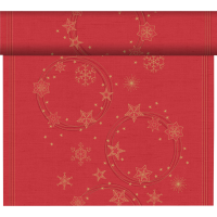 Dunicel kuvertløber Star Shine 24mx0,4m tete-a-tete rød
