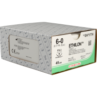 Ethilon II sutur 45cm PA 6-0 FS-3 nål monofil EH7177H sort
