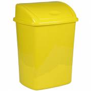 Affaldsspand plast med svinglåg 26 liter 35,2x48cm gul