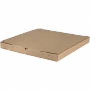 Ecobox pizzaæske 384 g m2 Eco pap 32x32x3cm uden tryk brun