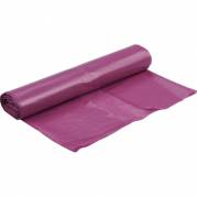 Affaldss&aelig;k 60 liter LDPE/genanvendt 55x103cm klar lilla