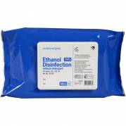 Wet Wipe overfladedesinfektion med 85% ethanol 20x30 blå