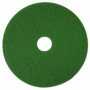 Gulvrondel, 3M Scotch-Brite, 14", Ø355mm, grøn, 85 mm, polyester/RPET, til rengøring og polering