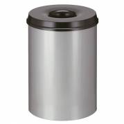 Affaldsspand til indendørs brug selvslukkende aluminium og sort 30 l
