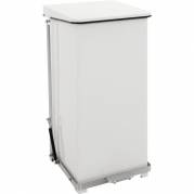 Pedalspand med d&aelig;mpet lukkemekanisme 90 liter hvid