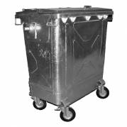 V-part affaldscontainer 770 liter UV-resistent stålgrå