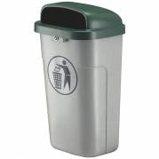 Affaldsspand til væg 50 liter grå/grøn