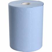 Håndklæderulle 2-lags 100mx20,3cm Ø15,8cm blandingsfibre blå