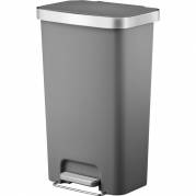 EKO Hana pedalspand plast/rustfrit stål 1-rums 45 liter grå