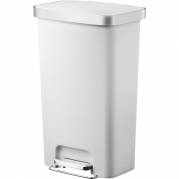 EKO Hana pedalspand plast/rustfrit stål 1-rums 45 liter hvid